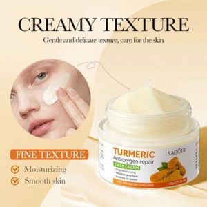 SADOER Acne,Anti -Wrinkle,Oil Control Tumeric face Cream For moisturizing,Skin Repair ,Fade Dark Marks and Acne Treatment Turmeric Cream, Anti Acnes, Oil Control Tumeric Face Controls Oil, Moisturize, Smoothening, Fade Dark marks, Acne TreatmentCream