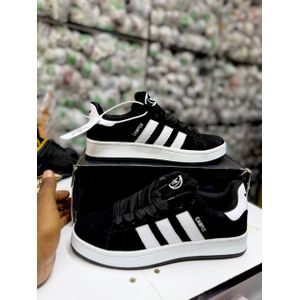 Campus Classic Black & White Sneakers – Comfortable Casual Unisex Shoes