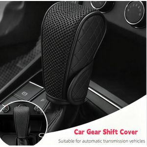  Gear Shift Knob Cover, Ice Silk Breathable Anti-Slip, Universal Fit Car SUV Auto