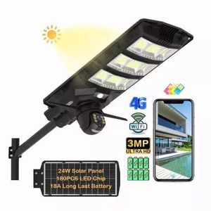 450W Solar Street Light With CCTV Camera 4G For Parking Lot Street Lighting