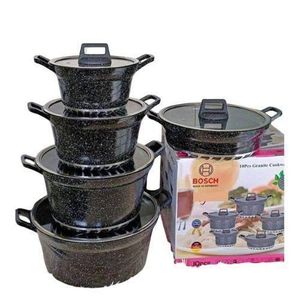 Bosch 10 Pcs Granite Non-Stick Cookware Set Pots Sufuria for Cooking Delicacies