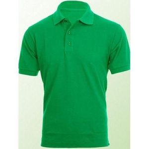 Heavy-duty Plain Cotton Polo T-shirt- Green