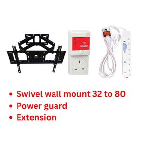 Skill Tech All 32-85” inch swivel tv wall mount 32”,40”,42”,48”,50” ,52”,55”,60”,65”,70”,75”,80”,85” inch TV swivel and tilt bracket mount(LED,LCD,plasma)+TV GUARD+EXTENSION