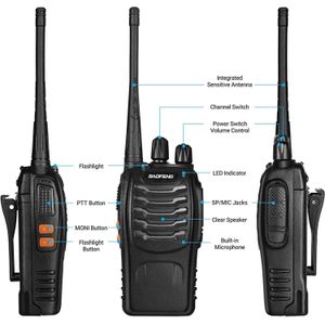 2 Baofeng BF-888S Walkie Talkies with Reliable Communication for Business Use