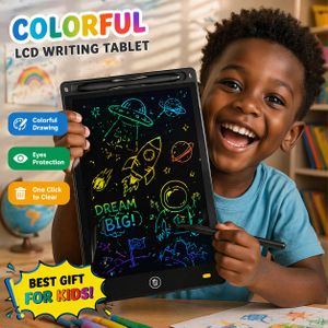 10 Inch Color LCD Writing Tablet, Erasable Drawing Doodle Board for Kids, Office Notes & Learning, Black