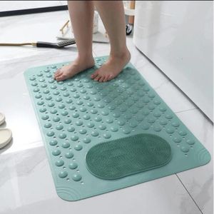 The New Bathroom Anti-slip Mat With Lazy Foot Scrubber - Green