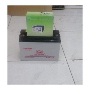 Solarmax  100AH Solar Battery + Free 150VA Inverter DC To AC Solar Power Inverter