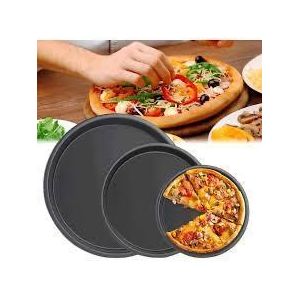 3pcs pizza pans set,Carbon Steel Non-Stick Pizza Plate,Round Pizza Pan.