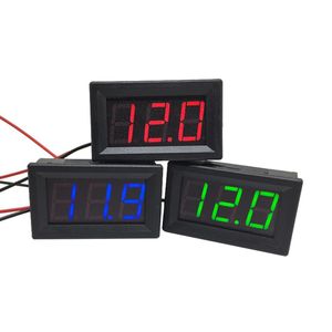 0.56 inch DC 4.5-30V Digital Car Voltmeter Automotive Voltage Meter Red/Blue/Green Motorcycle Vehicle LED Display Voltage Tester 