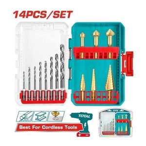 TOTAL TACSDL61401 14 Pcs 4341 HSS  drill bits and step  drill bits set