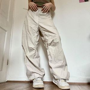 Fashion (White A)Hippie Y2K Cargo Pants Women Low Waist Sweatpant