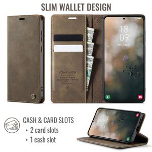 Cover Caseme for Tecno camon 50/Tecno camon 50 pro Wallet case,Soft PU Leather Flip Case Magnetic Stand Flip Protective Case Leather Case with ID & Credit Card Slots Holder-DARK  BROWN