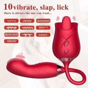 2 in 1 rose toy with ricking tongue