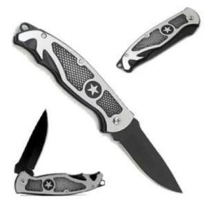 Stainless Steel Shield Survival Camping Folding Pocket Knife