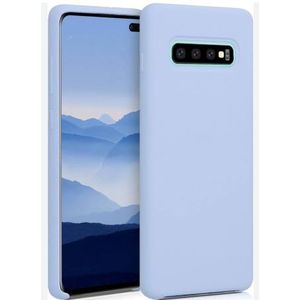 Soft Flexible Silicone Case for Samsung Galaxy S10 5G, Shockproof Anti-Scratch Slim TPU Protective Back Cover (Light Blue)