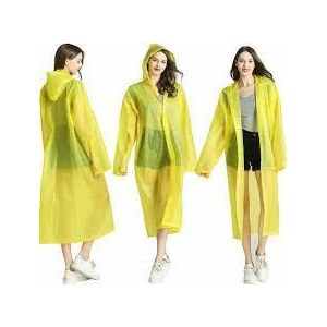 Unisex Yellow Adult Raincoat Waterproof Hooded Jacket for Men & Women Thickened, Windproof & Durable, Ideal for Hiking, Camping, Cycling, Fishing, Work or Travel in Wet & Cold Weather Rain Jacket/Rain Coat