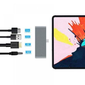 4in1 USB C Hub Adapter for Samsung S8 S9 S10 S20 S23 A57 iPad Pro 11", iPad Air 4, iphone 15 4-in-1 Mini Type C Hub with USB C OTG to 4K@60Hz, PD Charging, Headphone Jack Compatible with MacBook