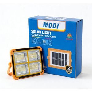 MODI MD-FLT13 LED Solar 300W Outdoor Work Light Rechargeable, Stepless Brightness Job Site Floor Light, Emergency Light for Power Outage