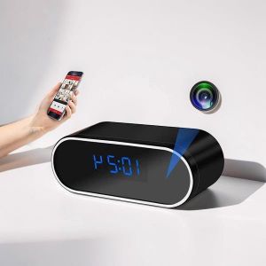 Video Recorder Slim & Flexible Design Easy to Hide 1080P Full HD 4K Home and Office Security Surveillance Monitoring Alarm Mini Table Clock WiFi Spy Hidden Camera Audio Video Recorder