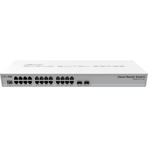 MikroTik CRS326-24G-2S+RM 24-Port Gigabit Managed Switch – 24× Gigabit Ethernet  2× 10G SFP+ Uplinks  RouterOS & SwOS Dual Boot  Layer 3 Switch  1U Rackmount