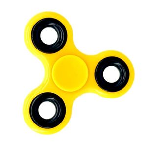 ABS 3 Leaf Iron Block Fidget Spinner Fingertip Gyroscope Decompression EDC Kids & Adults Focus Toy - Yellow