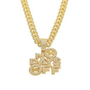 Hip-Hop Gold Trendy Diamond Letter Pendant Necklace Jewelry, Cuban Chain Collarbone Chain Accessory Suitable For  Men And Women