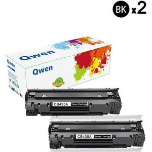 Qwen 35A CB435A LaserJet Toner Cartridge-Black (2packs)