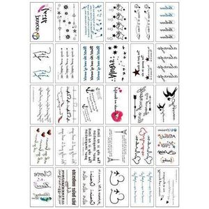 Homarom Temporary Body Art Tattoo Sticker 30 Differ Sheets,Each Sheet Size 5.7x9.7cm