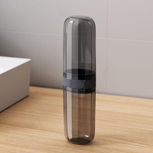 ShebSheb 2-in-1 Travel Toothbrush Case with Rinse Cup, Portable Toothbrush Holder,7.87×2.05×1.57 in / 20×5.2×4 cm
