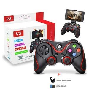 V8 Wireless Bluetooth Game Controller With Smartphone Holder