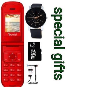 Bontel A225//size Display1.77' Mobile Phone (Dual Sim) Flip Phone Battery1000Mah//gifts