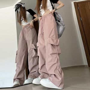 Fashion Casual Pants Women Cargo Korean Style Solid Spring Young