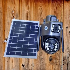 Solar Battery Real Time View  4G Simcard Dual Lens 3 Screen Solar Camera 