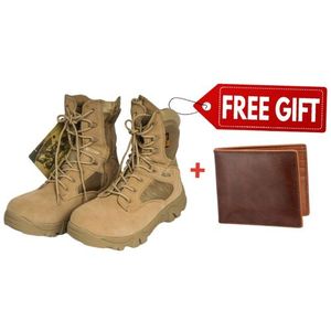 Delta MILITARY/JUNGLE TACTICAL DESERT HIKING BOOT + FREE PURE LEATHER WALLET.