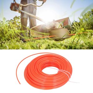50ft Long Trimming Line 2.4mm Nylon Grass Trimmer Cord Replacement Spool Brush Cutter Lawn Mower Accessory Wire String Petrol Twine Cutting Cable Garden Tools Round Mowing Width 1.3mm/2.4mm/3.5mm/4.0mm Length 10m/15m