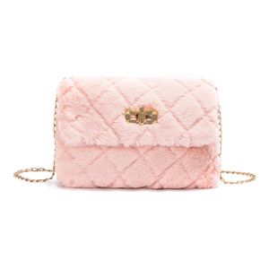 Hand Bag Version Fashion All-match Chain Shoulder  Lock  PINK