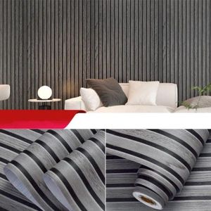 Self- Adhesive Wallpaper Flute Panel Design - Gray-5M