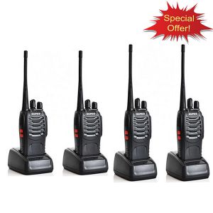 Baofeng BF-888S Portable Handheld Clear Sound Performance Noise Reduction Technology Radio Hand Held Security Walkie Talkie Radio Calls- 4 Pieces