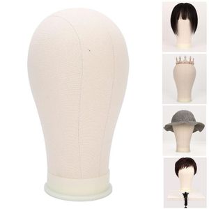 Cork Canvas Block Wig Making Mannequin Head Display Mini Tripod