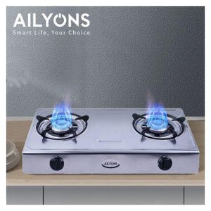 AILYONS 2 Burner Stainless Steel Gas Cooker