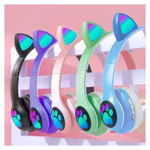 Cute Cat Ear BlueTooth Headphones, fm,sd, aux