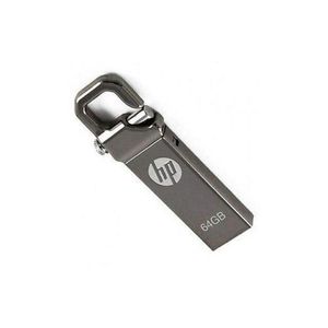 HP USB Flash Disk With Clip - 64GB - Silver + free gift 