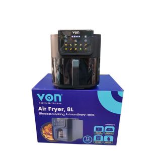 VON 8 Litres Digital Air Fryer Slim Design