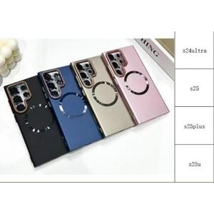 Samsung S25 Magnetic Stand Luxury Phone Case, Free Camera Lens Protector MagSafe Magnetic Ring Hybrid Protection Slim Transparent Design in Light Pink