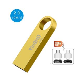 Mini High Speed U Disk 128GB Gold