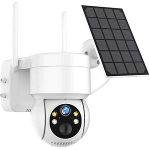 Night vision floodlight security camera PIR with solar panel support local iCloud storage floodlight wifi camera 