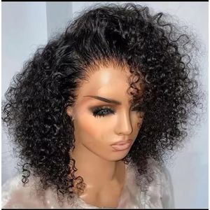 Fashion Classic Water curl human hair frontal wig 