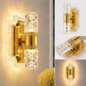 Modern Luxury LED Crystal Wall Bracket Light – Gold Decorative Indoor Wall Sconce