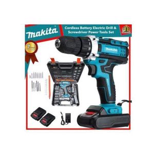 Makita 48v Cordless Electric LED Drill 2 RECHAGABLE Battery Heavy Duty ToolSet - BLUE