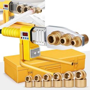  Digital Display Plastic Welder Machine Adjustable Temperature PVC Pipe Heater Pipe Welding Equipment Pipe Welding Tool for PP/PPR/PE/PPC Pipe Fusion-1000W